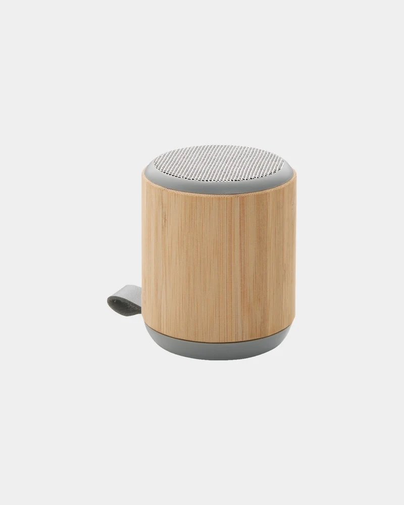 Enceinte sans fil 3W en bambou à personnaliser