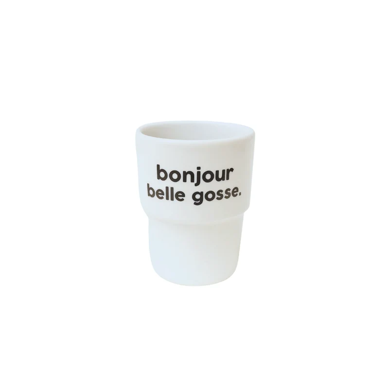Gobelet en porcelaine - Bonjour Belle gosse