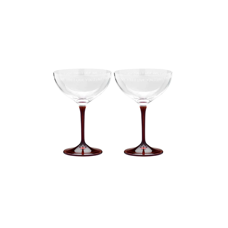 Set de 2 verres à Champagne - I Love You