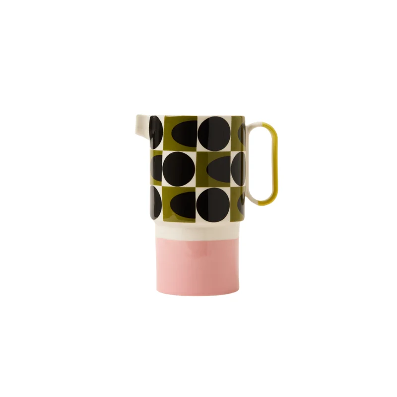 Pichet Carré Ovale à Pois Rose 1,5L - Orla Kiely