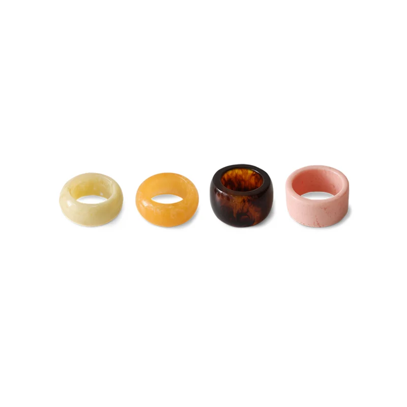 Lot de 4 ronds de serviette Sunrise