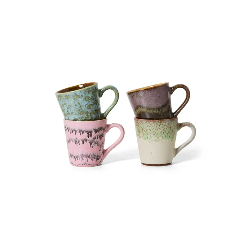 Set de 4 mugs Espresso 70s Brutalism