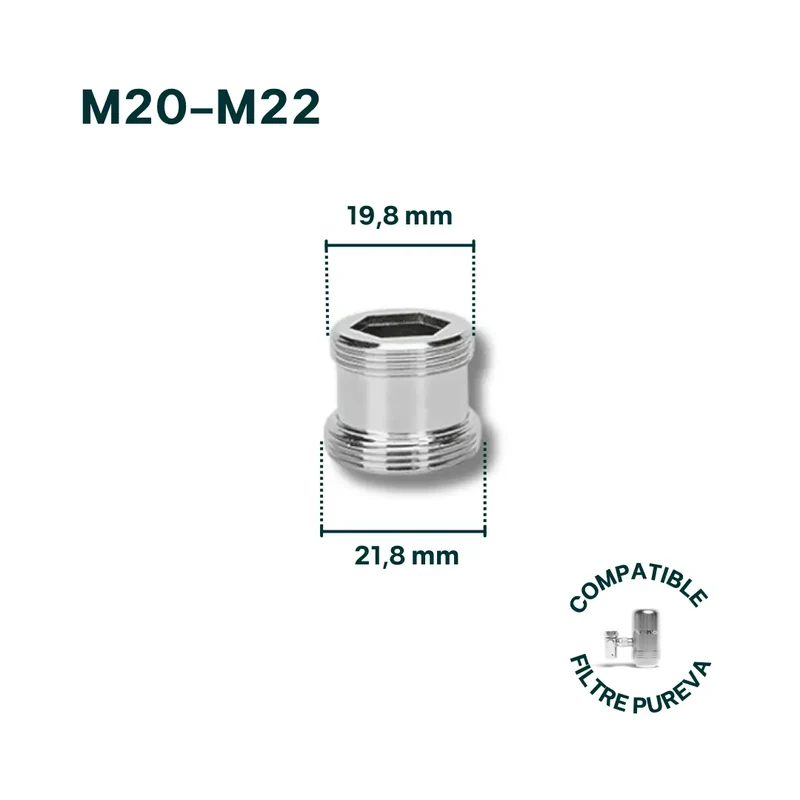 Adaptateur M20-M22 pour robinet
