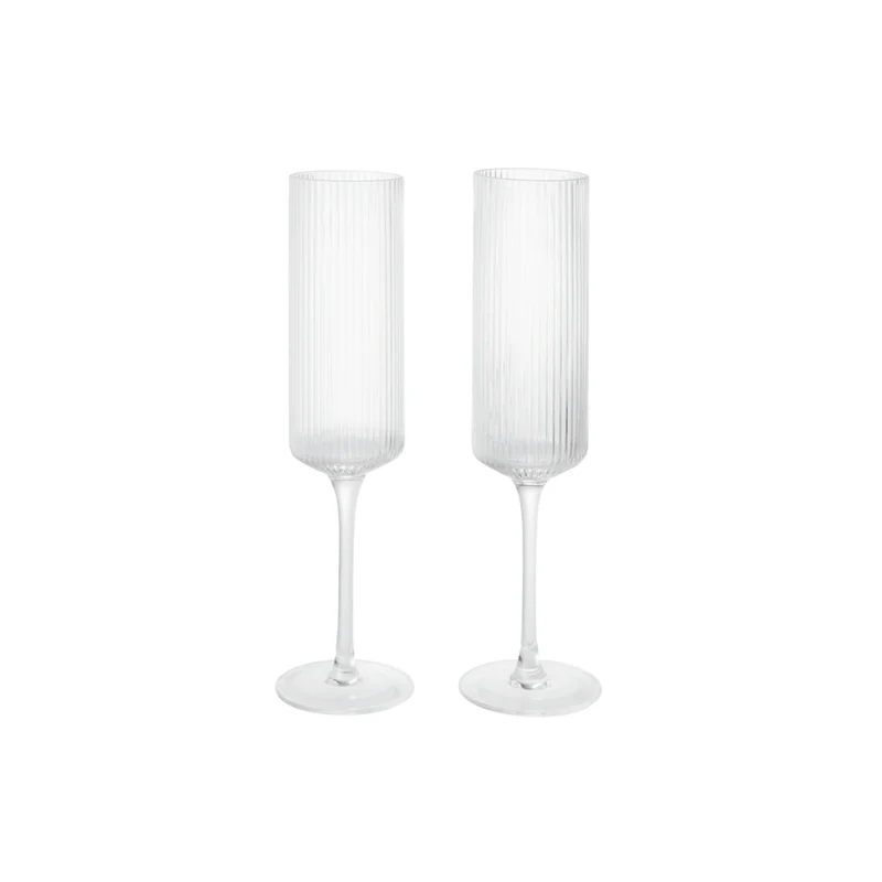 Set de 2 flûtes à champagne - Ripple Clear