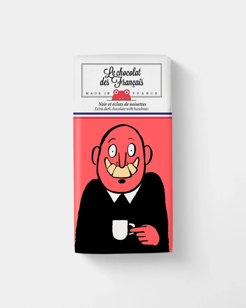 Tablette de chocolat noir et noisettes à personnaliser
