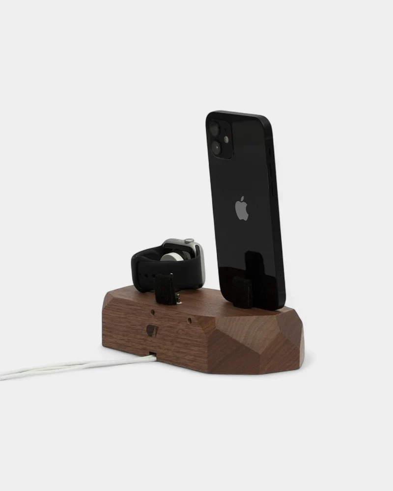 Chargeur à induction en bois 3 en 1 à personnaliser