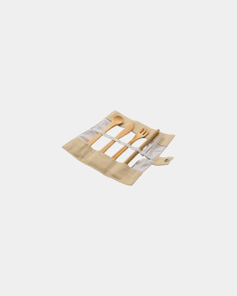 Set de couverts en bambou réutilisable à personnaliser