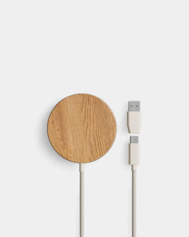 Chargeur induction Magsafe en bois personnalisable