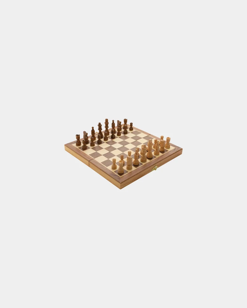 Jeu d'échecs pliable en bois à personnaliser