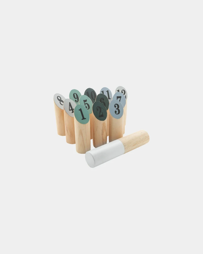Jeu de quilles scandinaves en bois à personnaliser