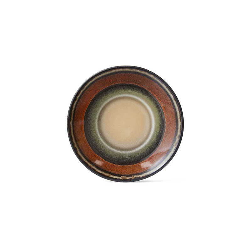 Soucoupe Dark Roast 70's en Céramique - 11.5 cm x 1.8 cm