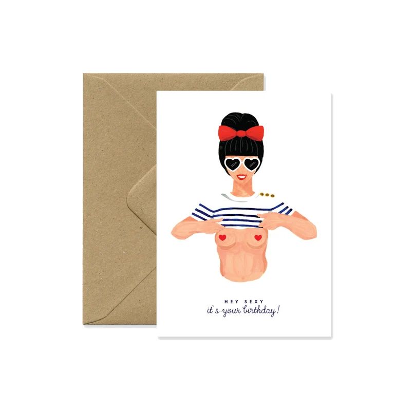 Carte d'anniversaire Sexy Happy Birthday