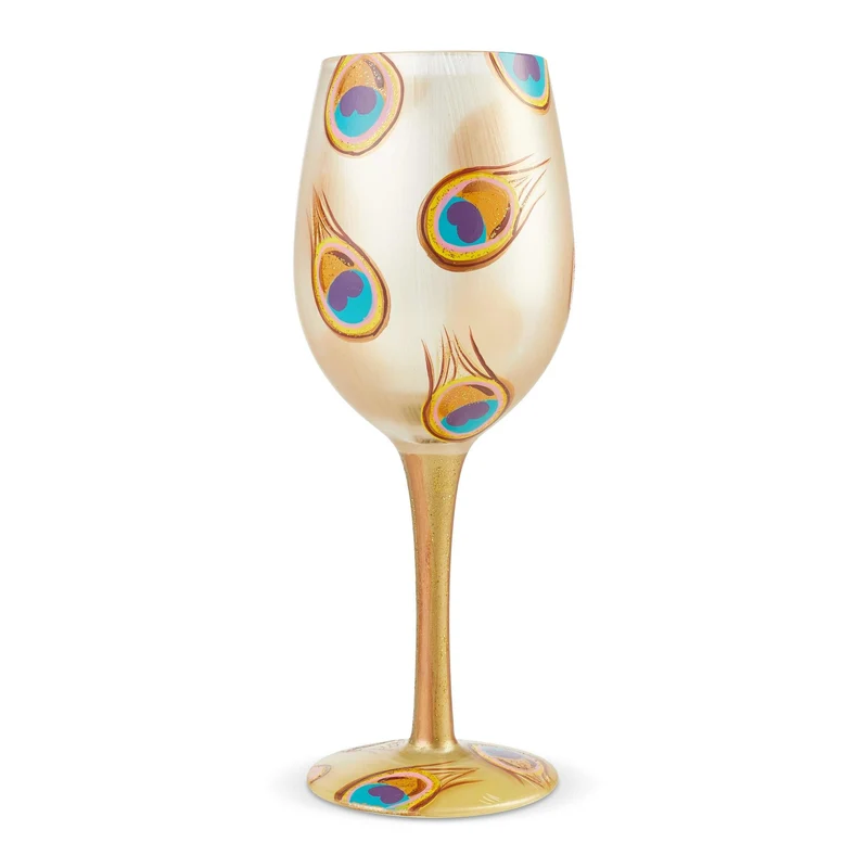 Golden Peacock Wine Glass by Lolita®