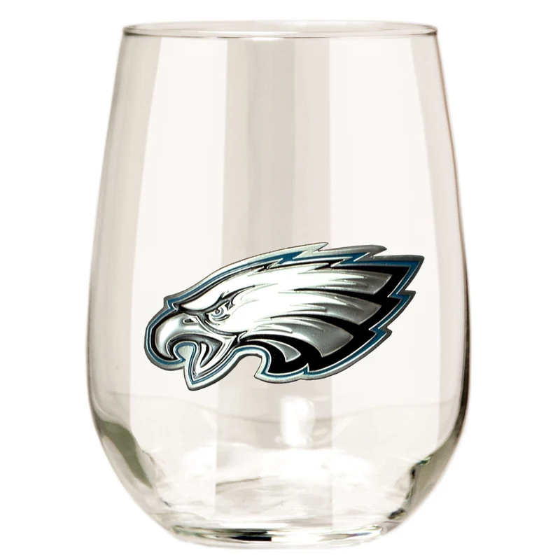 Philadelphia Eagles 15 oz. Stemless Wine Glass - (Set of 2)