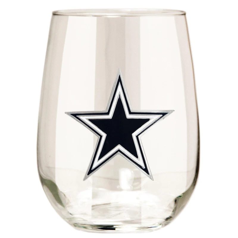 Dallas Cowboys Stemless Wine Glass - (Set of 2)
