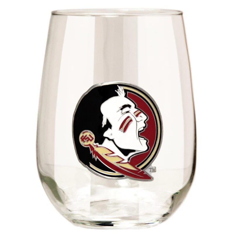 Florida State Seminoles 15 oz. Stemless Wine Glass - (Set of 2)
