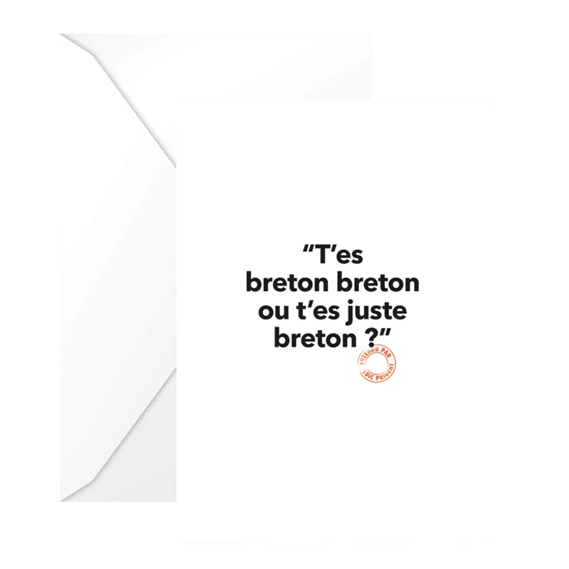 Carte Postale Loic Prigent T'es Breton Breton