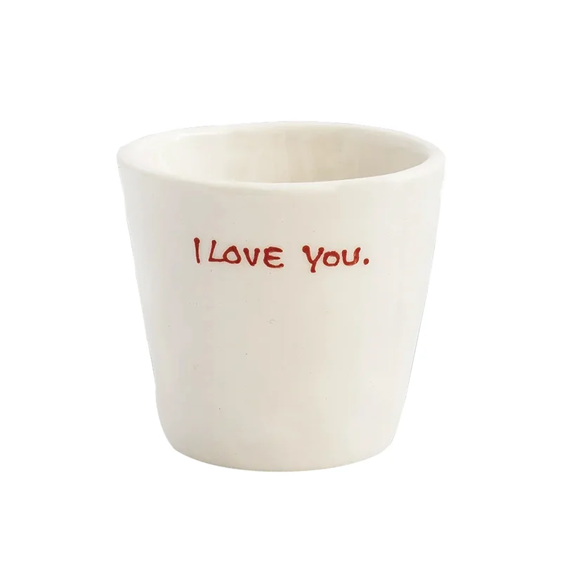 Tasse à expresso I Love You - Blanc