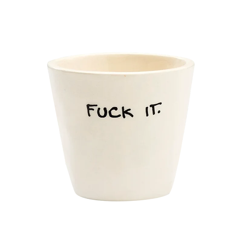 Tasse Expresso Fuck It - Blanc