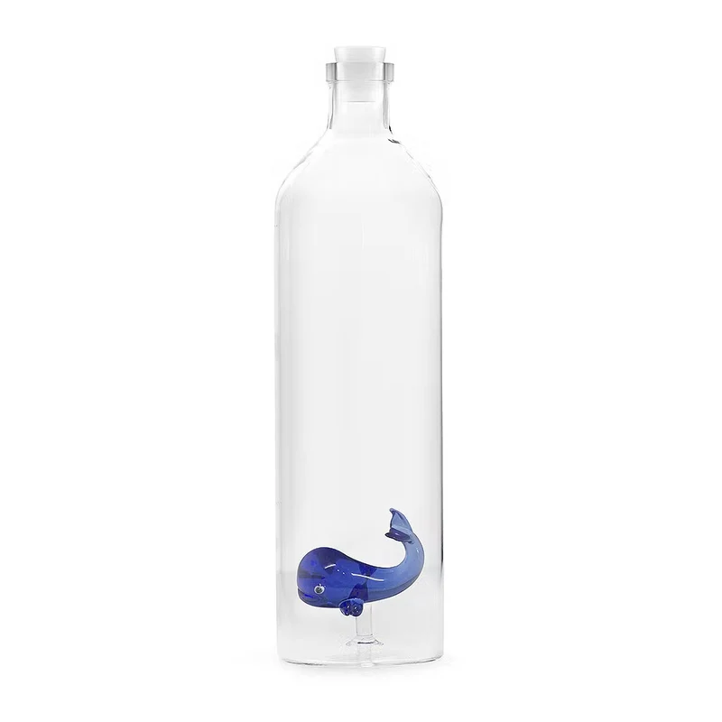 Bouteille Baleine bleue Atlantis en verre borosilicate - 1,2 L