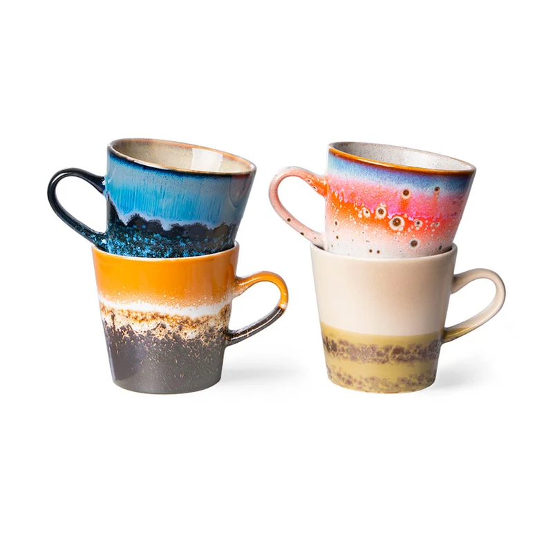 Set de 4 Tasses Americano 70's Pegasus en céramique