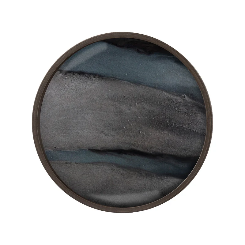 Vide poche en verre Graphic Organic Ø 30 cm
