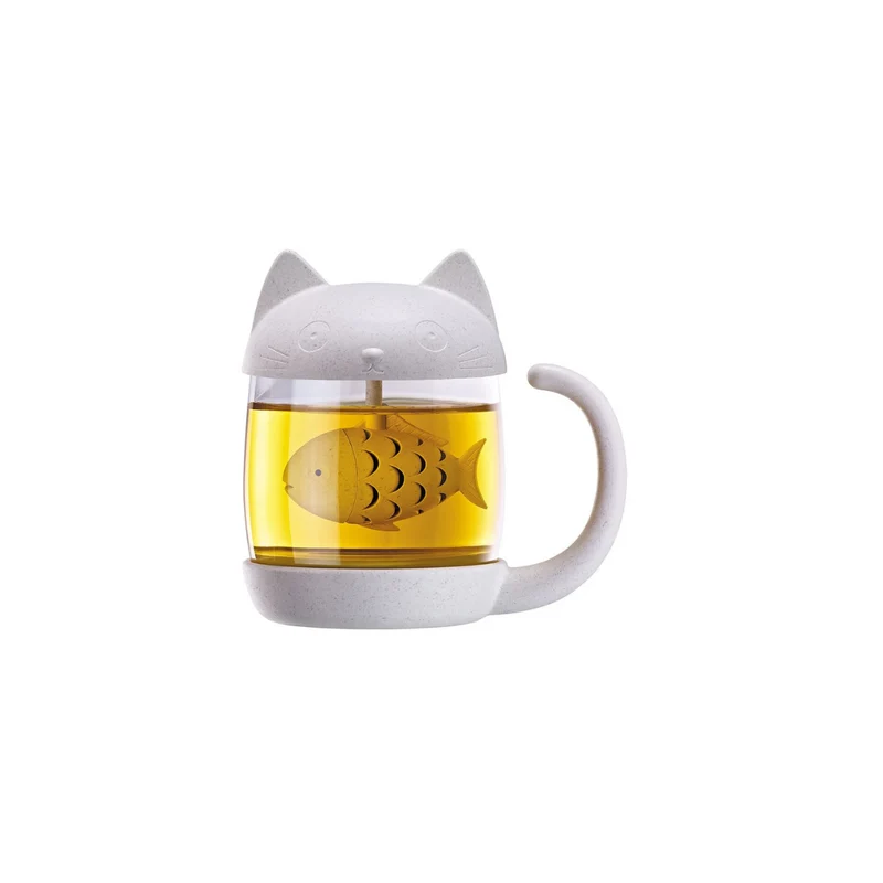 Mug chat infuseur - H 12 cm