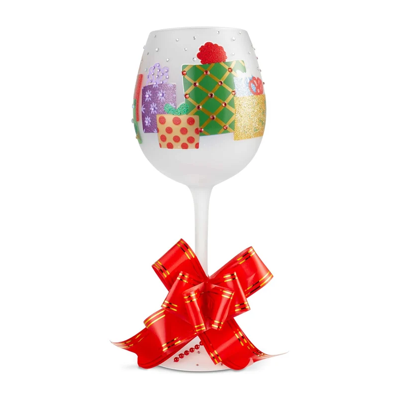 Yuletide Treasures Super Bling Wine Glass by Lolita®