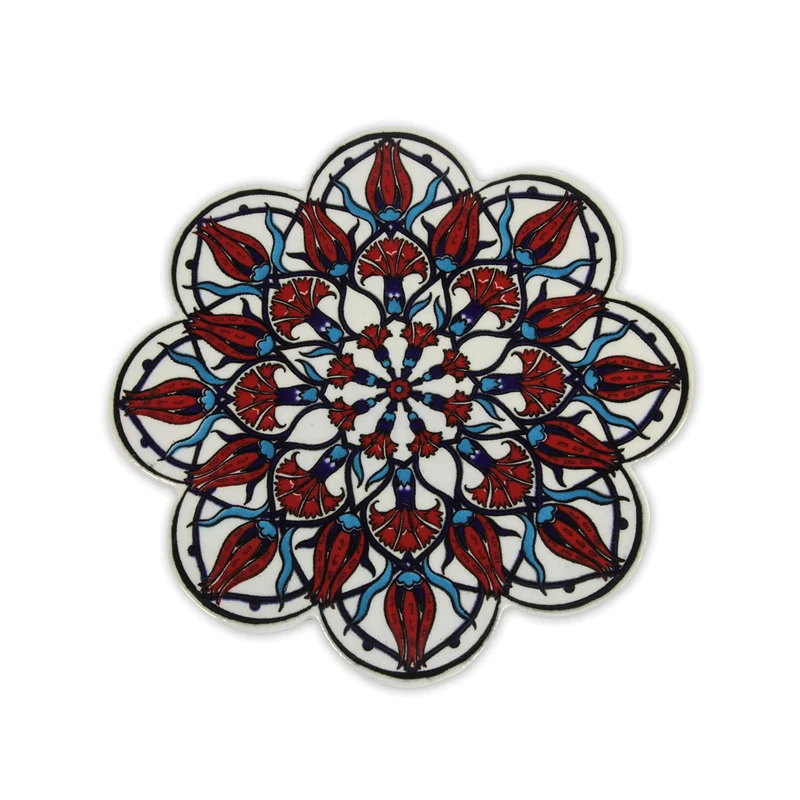 Dessous de Plat en Céramique - Rouge et Blanc