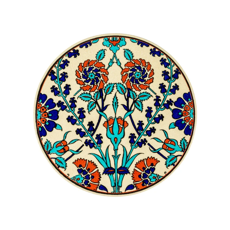 Dessous de Plat Rond en Céramique - Bleuet
