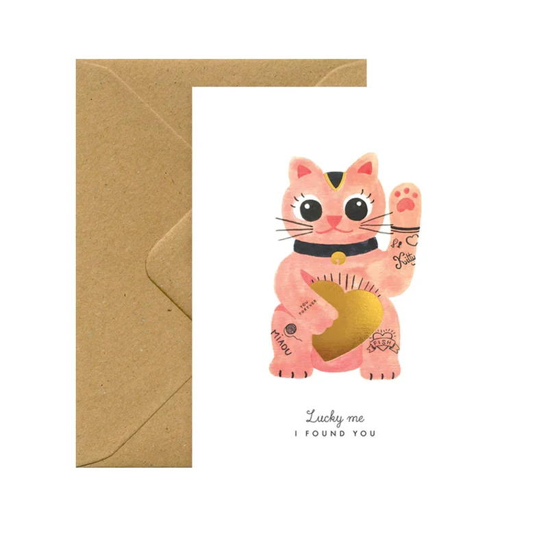 Carte de voeux Lucky Cat