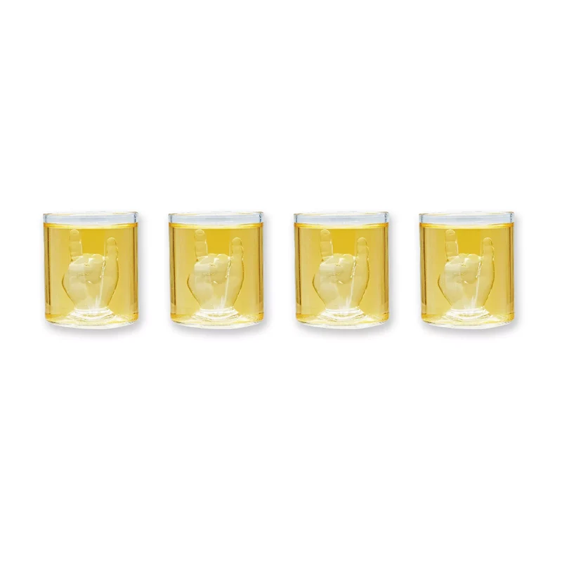 Set de 4 verres à shot - Rock Hand