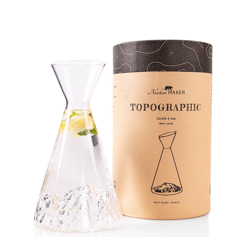 Carafe à Eau Topographique Mont Blanc