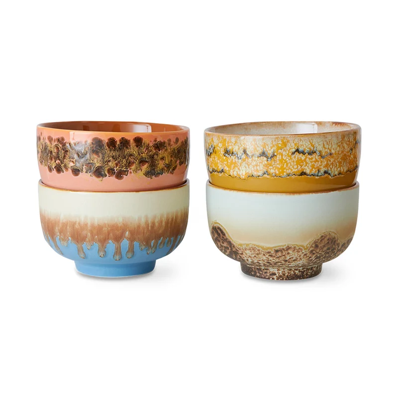 Lot de 4 Bols à Nouilles Seabreeze 70s - ø 13,5 cm