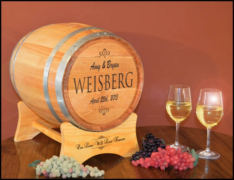 Classic Wedding Barrel Card Holder - Personalized