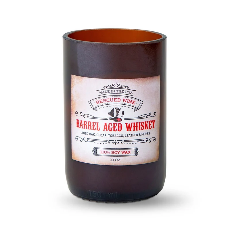 Barrel Aged Whiskey Scented Long Burn Soy Candle