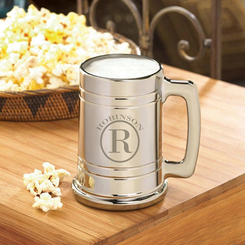 Circle Monogrammed Metallic Mug