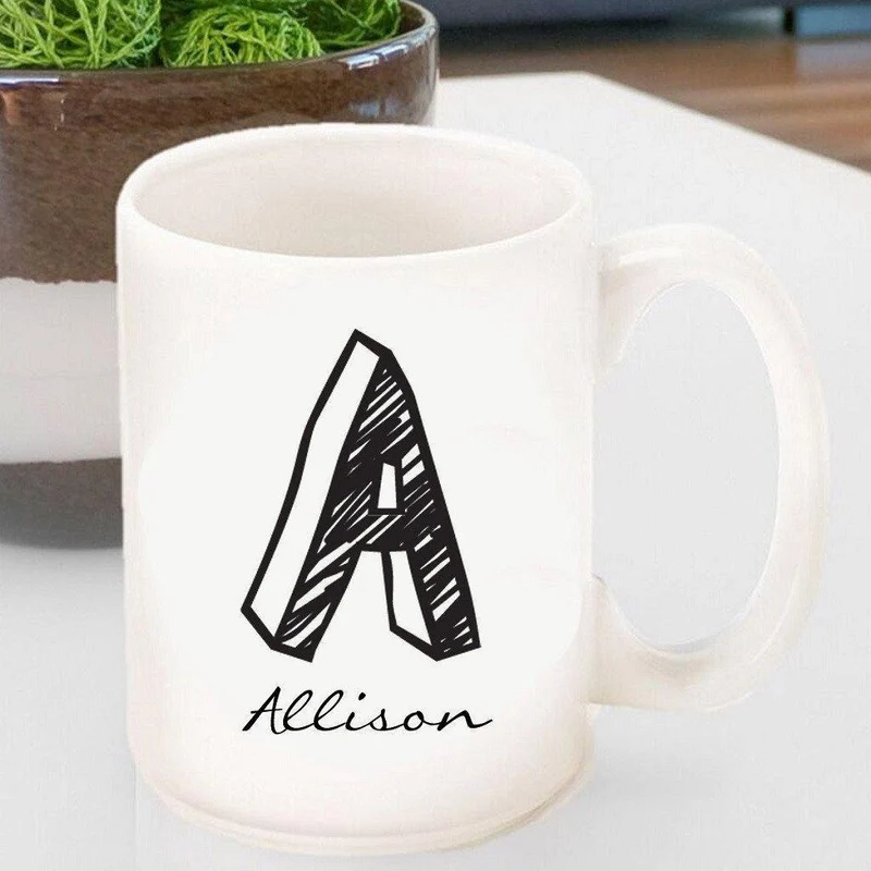 Kate Monogram Designed Coffee Mug