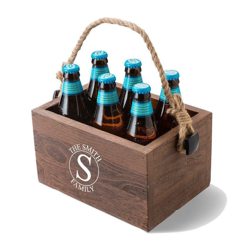 Family Circle Monogrammed Beer Caddy