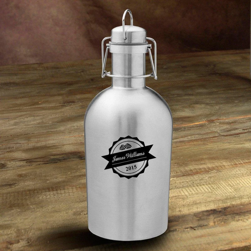 Bottle Top Personalized Stainless Steel Growler