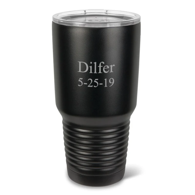 Matte Black Personalized Double Wall Insulated Tumbler