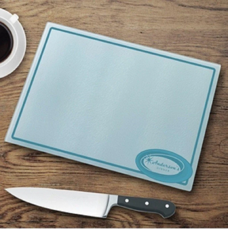Retro Style Personalized Glass Cutting Board