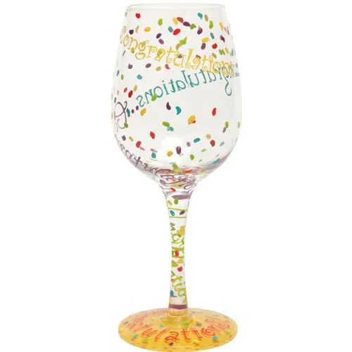 Congratulations Wine Glass by Lolita®