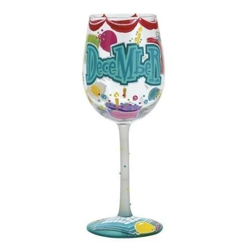 Happy December Wine Glass by Lolita®