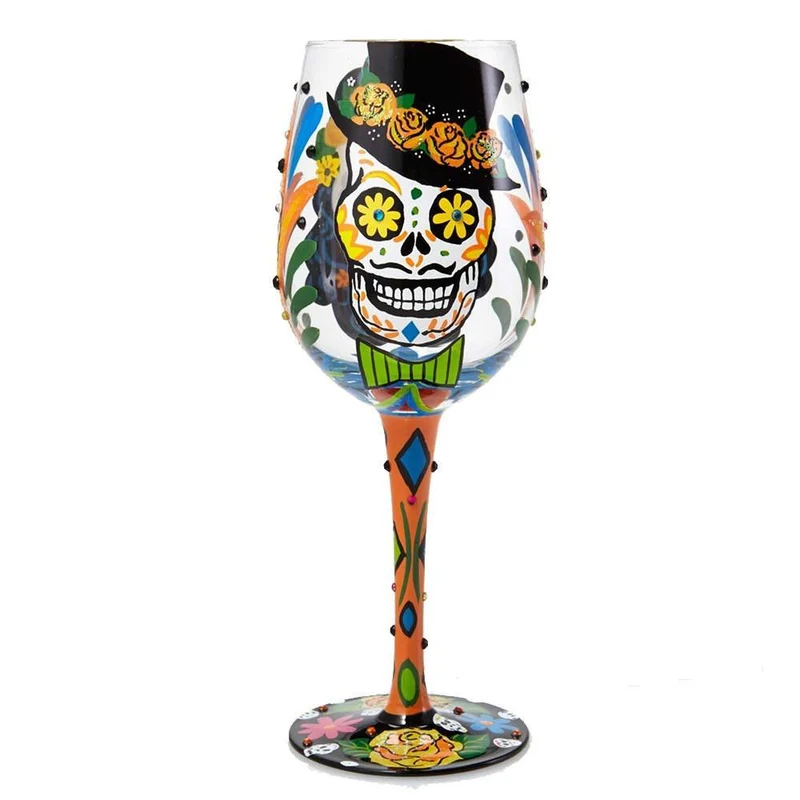 Sugar Skulls Wine Glass by Lolita®
