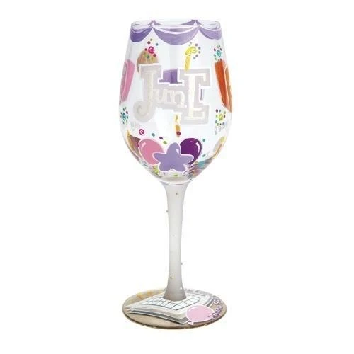 Happy June Wine Glass by Lolita®