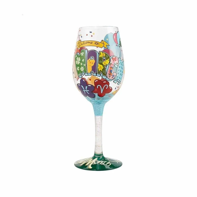 March Birthday Wine Glass by Lolita®