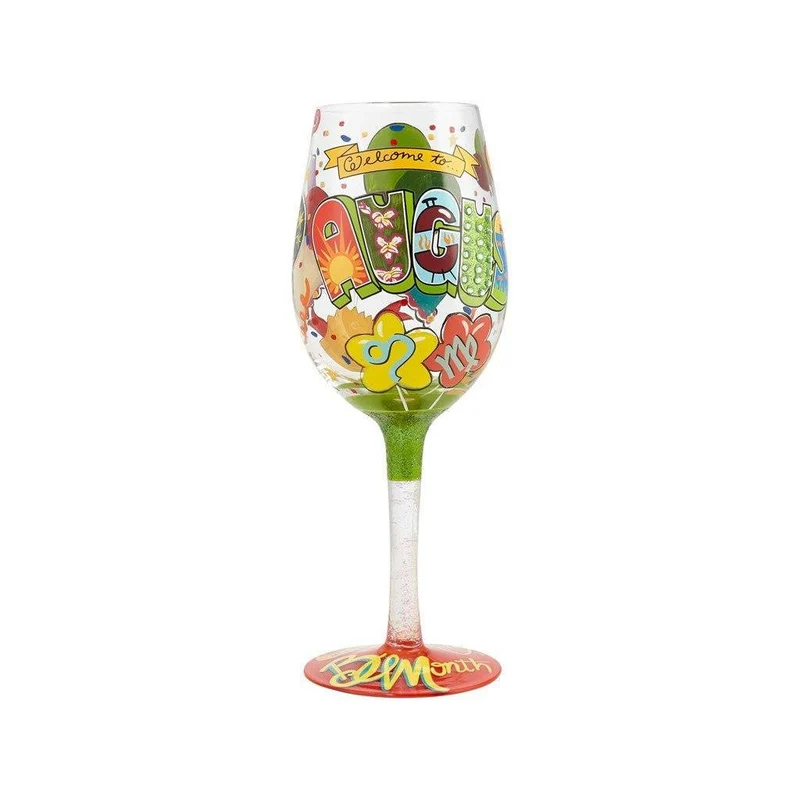 August Birthday Wine Glass by Lolita®