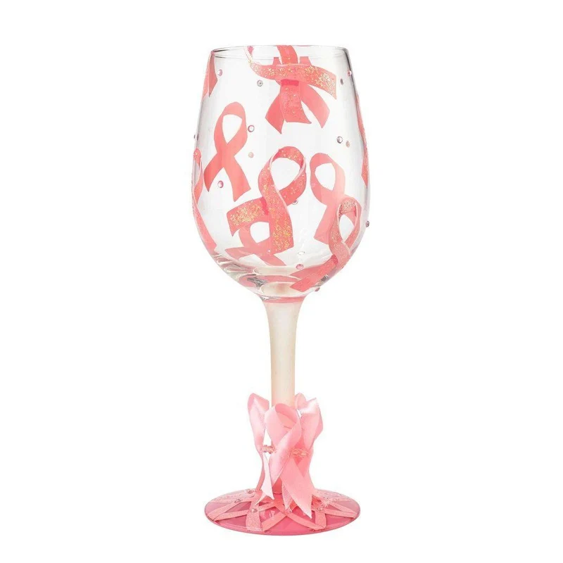 Pink Ribbon Wine Glass by Lolita®
