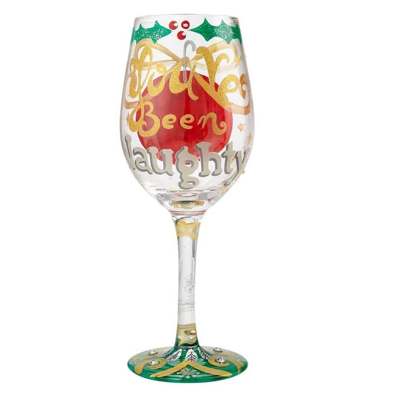 Naughty Christmas Wine Glass by Lolita®
